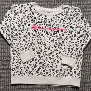 Champion Kids' White and Black Animal Print Sweatshirt